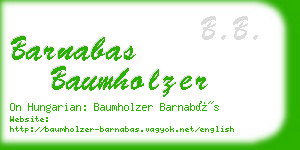 barnabas baumholzer business card